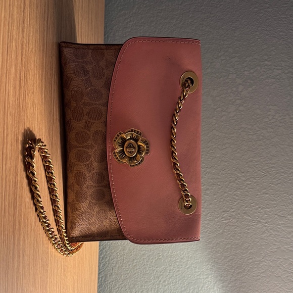 Elegant Pink and Brown authentic coach Bag - Picture 1 of 15